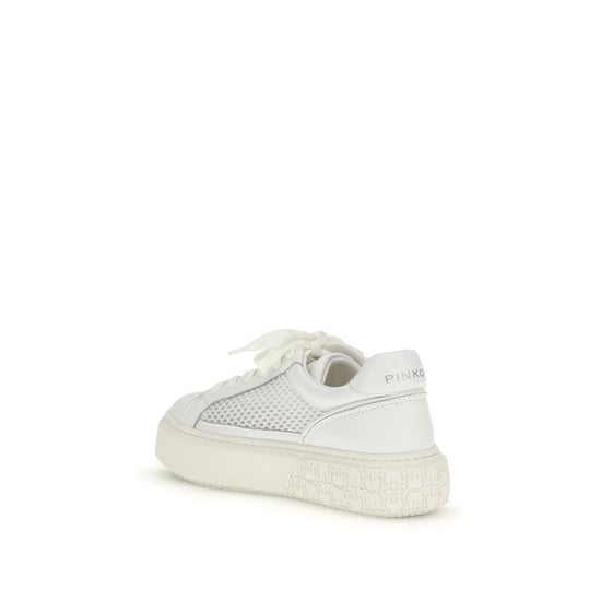 Zapatillas de Plataforma Bos Taurus de Cuero de Ternera Blanca PINKO - Image 3