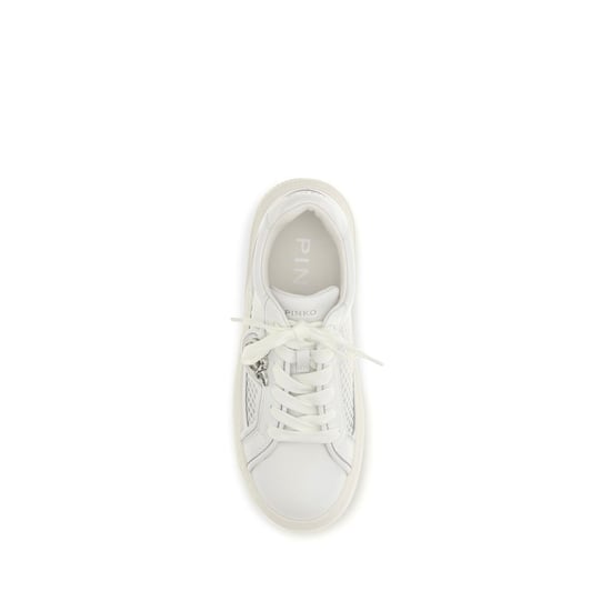 Zapatillas de Plataforma Bos Taurus de Cuero de Ternera Blanca PINKO - Image 4