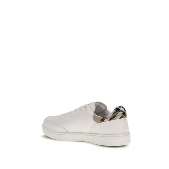 Zapatillas bajas Burberry de cuero blanco de ternera Bos Taurus - Image 3