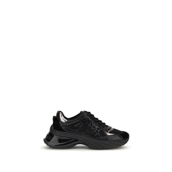 Zapatillas Chunky de Cuero de Ternera Negras PINKO - Image 1