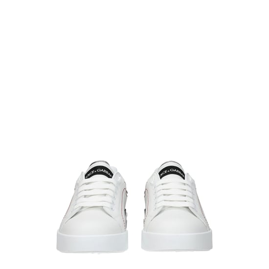 Sneakers Portofino - Dolce &amp; Gabbana - Piel - Blanco/Plateado - Image 3