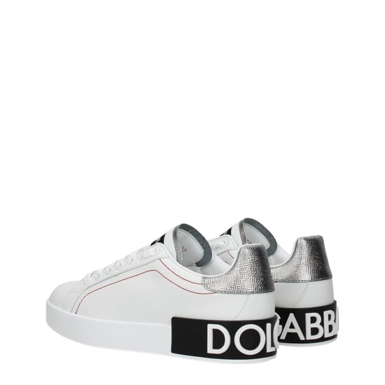 Sneakers Portofino - Dolce &amp; Gabbana - Piel - Blanco/Plateado - Image 4