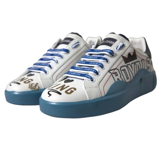 Zapatillas Melt Portofino Impresas Azul y Blanco de Dolce & Gabbana - Image 3
