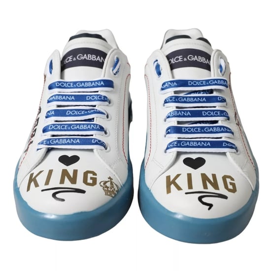 Zapatillas Melt Portofino Impresas Azul y Blanco de Dolce & Gabbana - Image 4