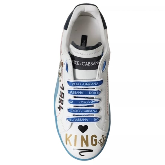 Zapatillas Melt Portofino Impresas Azul y Blanco de Dolce & Gabbana - Image 6