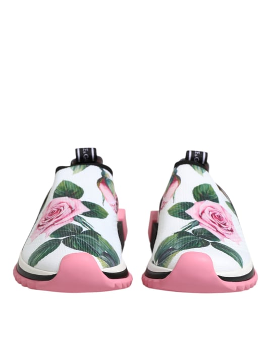 Zapatillas Sorrento con estampado de rosa blanca de Dolce & Gabbana - Image 3