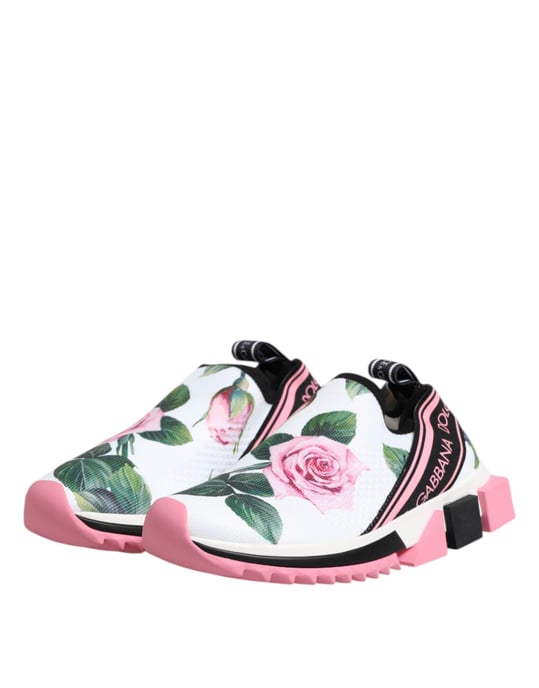 Zapatillas Sorrento con estampado de rosa blanca de Dolce & Gabbana - Image 5