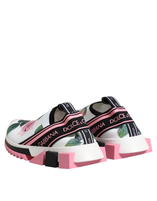 Zapatillas Sorrento con estampado de rosa blanca de Dolce & Gabbana - Image 6