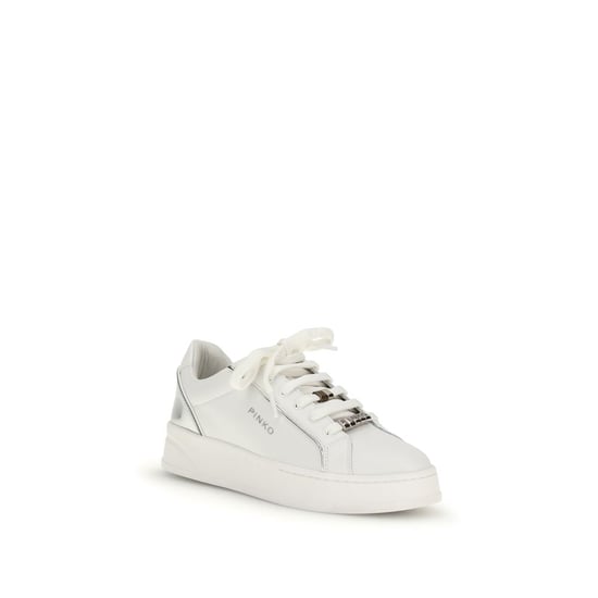 Zapatillas bajas de piel de ternera blanca PINKO Bos Taurus - Image 2