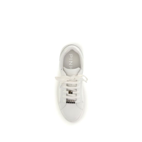 Zapatillas bajas de piel de ternera blanca PINKO Bos Taurus - Image 4
