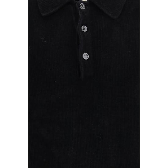 Camisa Polo de Algodón Negro Girasol - Image 3