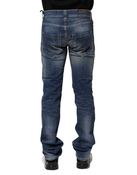 Jeans de mezclilla para hombre ajustados de lavado azul Dondup - Image 4