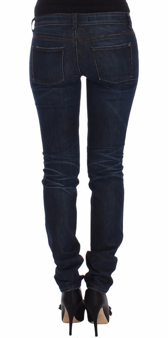 Pantalones de mezclilla ajustados de Ermanno Scervino en azul, pierna estrecha y stretch - Image 3