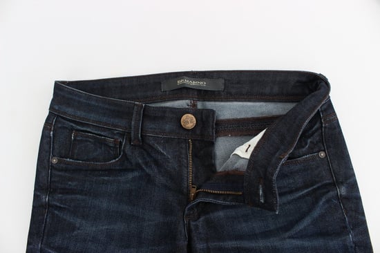 Pantalones de mezclilla ajustados de Ermanno Scervino en azul, pierna estrecha y stretch - Image 5