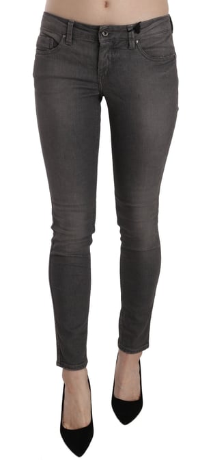 Jeans Skinny de Cintura Baja Lavados en Gris de Costume National - Image 2
