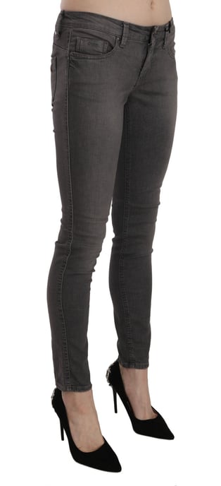 Jeans Skinny de Cintura Baja Lavados en Gris de Costume National - Image 3