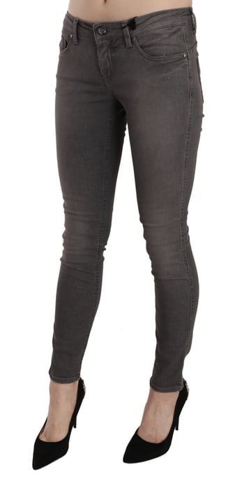 Jeans Skinny de Cintura Baja Lavados en Gris de Costume National - Image 5