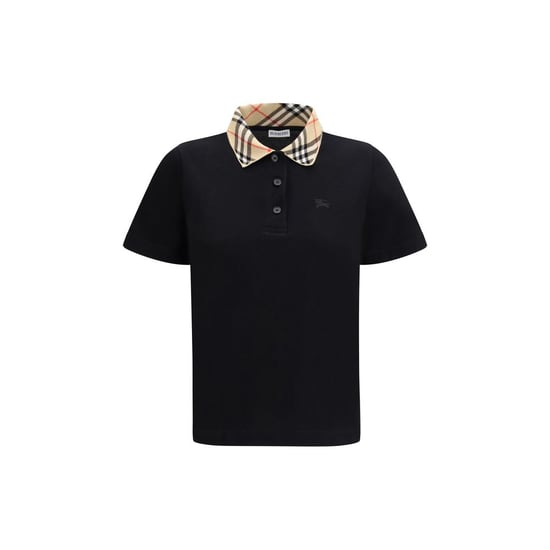 Camisa Polo de Algodón Negra de Burberry - Image 1