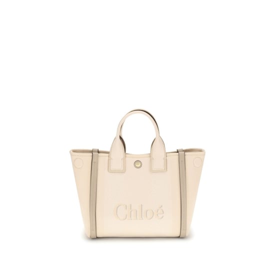 Bolso de mano de algodón beige Chloé - Image 1