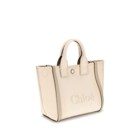 Bolso de mano de algodón beige Chloé - Image 3