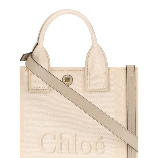 Bolso de mano de algodón beige Chloé - Image 4