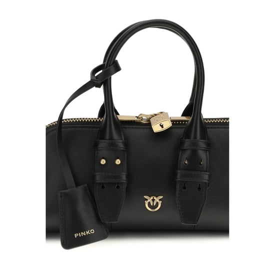 Bolso PINKO de piel de becerro negra Bos Taurus - Image 4