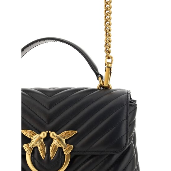Bolso PINKO de cuero de ternera negro Bos Taurus - Image 5