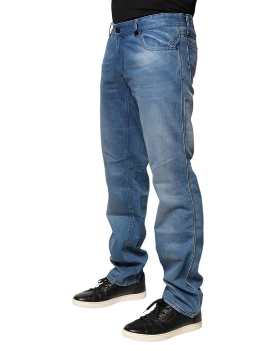 Pantalones Jeans de Hombre Verri Azul Lavado de Algodón Ajuste Slim - Image 3