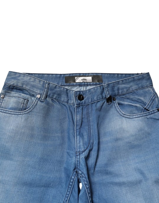 Pantalones Jeans de Hombre Verri Azul Lavado de Algodón Ajuste Slim - Image 5