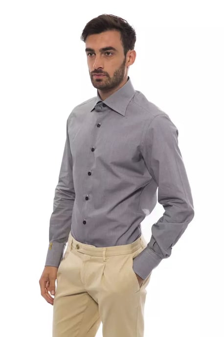 Camisa de Hombre de Algodón Negra Billionaire Italian Couture - Image 2