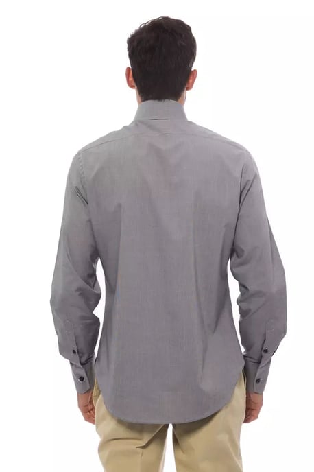 Camisa de Hombre de Algodón Negra Billionaire Italian Couture - Image 3