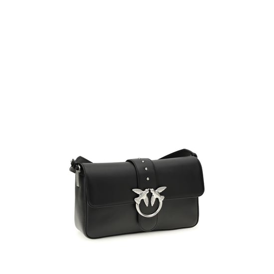 Bolso de Hombro de Cuero Negro PINKO - Image 2