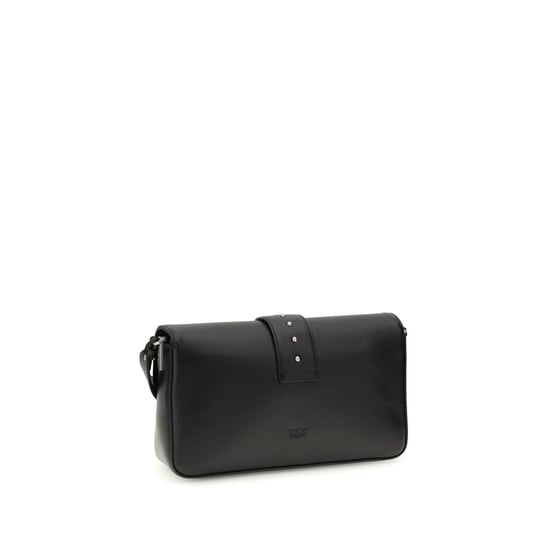 Bolso de Hombro de Cuero Negro PINKO - Image 3