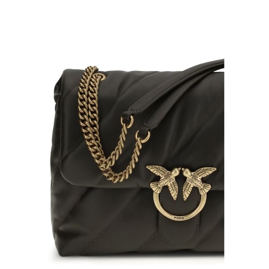 PINKO Bolsa de Hombro Bicolor de Cuero de Ternera Bos Taurus - Image 4