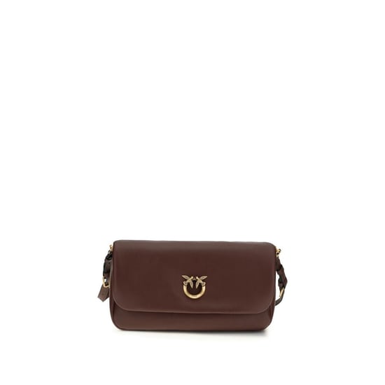 Bolso de Hombro PINKO de Cuero de Ternera Marrón Bos Taurus - Image 1