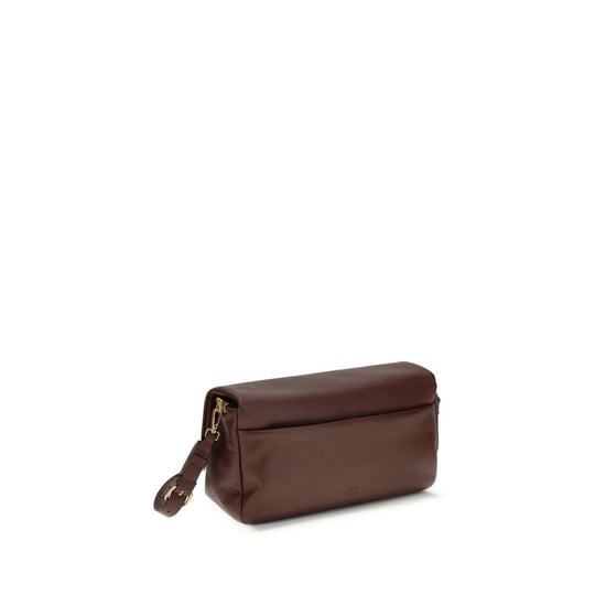 Bolso de Hombro PINKO de Cuero de Ternera Marrón Bos Taurus - Image 3