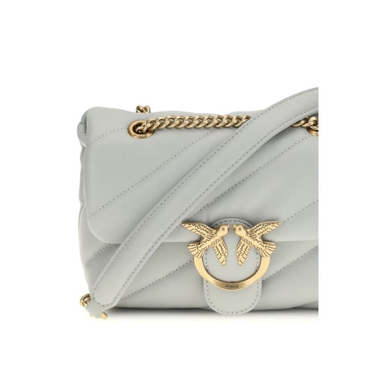 Bolso tipo hombro de piel de ternera gris PINKO Bos Taurus - Image 4