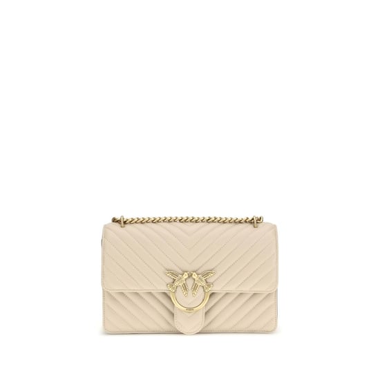 Bolso de Hombro PINKO de Piel de Ternera Beige Bos Taurus - Image 1