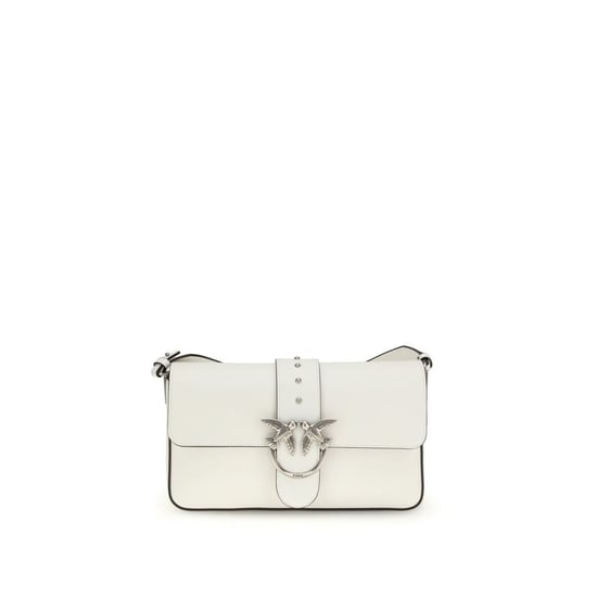 Bolso de hombro de cuero blanco PINKO - Image 1