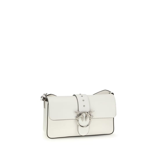 Bolso de hombro de cuero blanco PINKO - Image 2