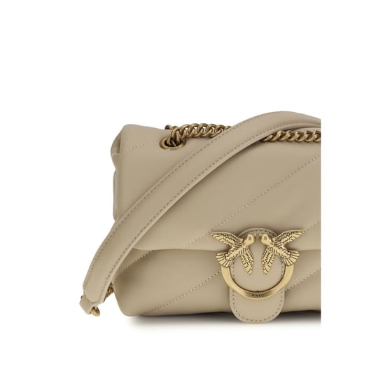 Bolso de hombro PINKO de piel de ternera beige Bos Taurus - Image 4