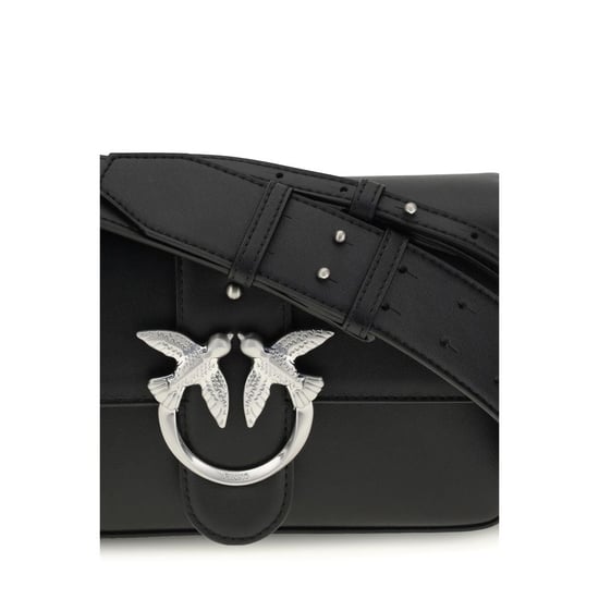 Bolso de hombro PINKO de piel de ternera negra Bos Taurus - Image 4