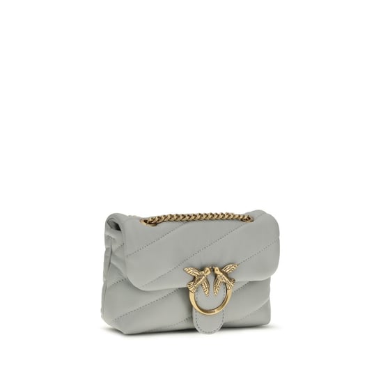 Bolso de Hombro Bos Taurus de Cuero de Ternera Gris PINKO - Image 2