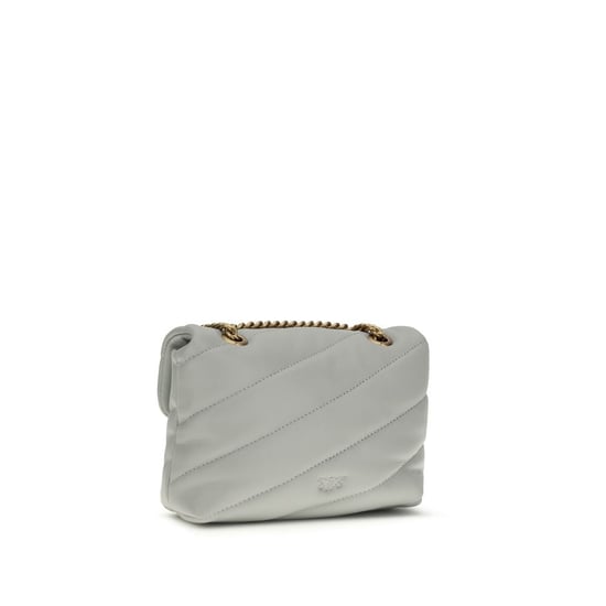 Bolso de Hombro Bos Taurus de Cuero de Ternera Gris PINKO - Image 3