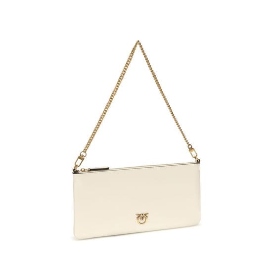 PINKO Bolso de Hombro de Cuero de Ternera Blanco Bos Taurus - Image 2
