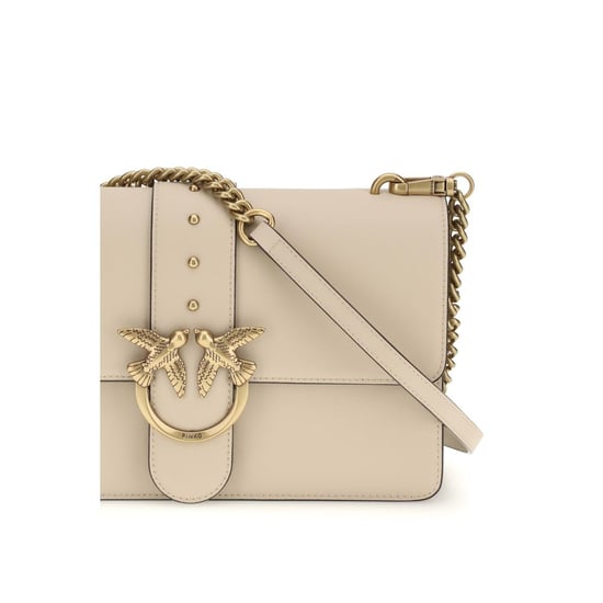 Bolso de hombro PINKO de cuero de ternera color beige Bos Taurus - Image 4