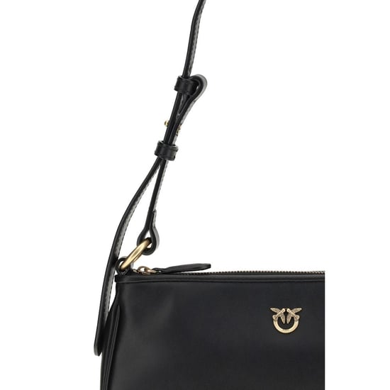 Bolso de hombro PINKO de piel de ternera negra Bos Taurus - Image 4