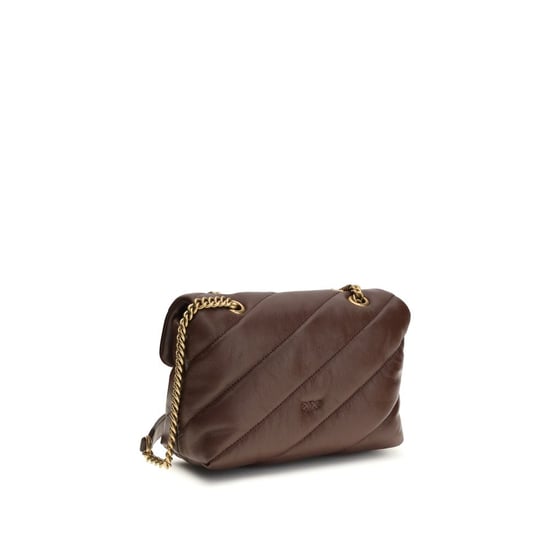 Bolso de hombro PINKO de piel de ternera marrón Bos Taurus - Image 3