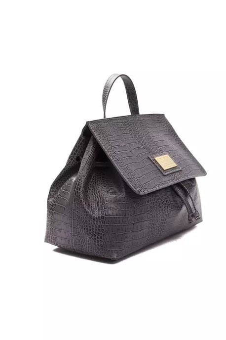 Bolso de Hombro para Mujer Pompei Donatella de Cuero Gris - Image 2