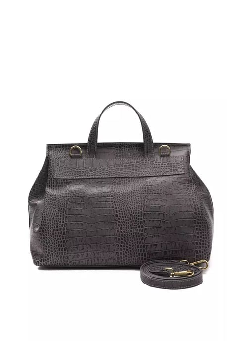 Bolso de Hombro para Mujer Pompei Donatella de Cuero Gris - Image 3